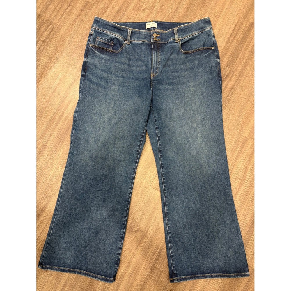 Lane Bryant Tighter Tummy Jeans Womens 24 Blue High Rise Bootcut Stretch Denim